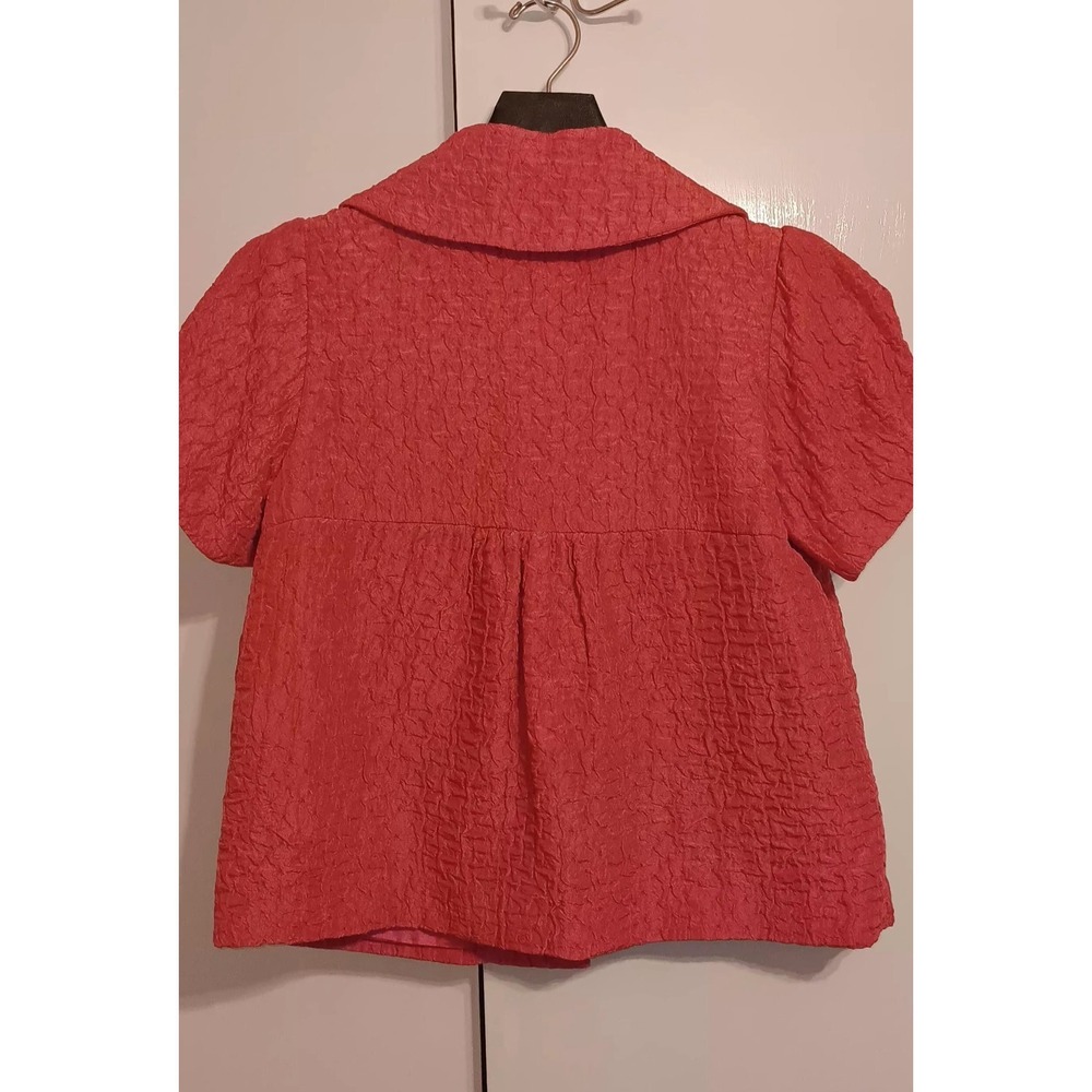 Mac & Jac Womens Jacket Button Shirt Pink Career Barbiecore Dollcore Coquette - Picture 10 of 10